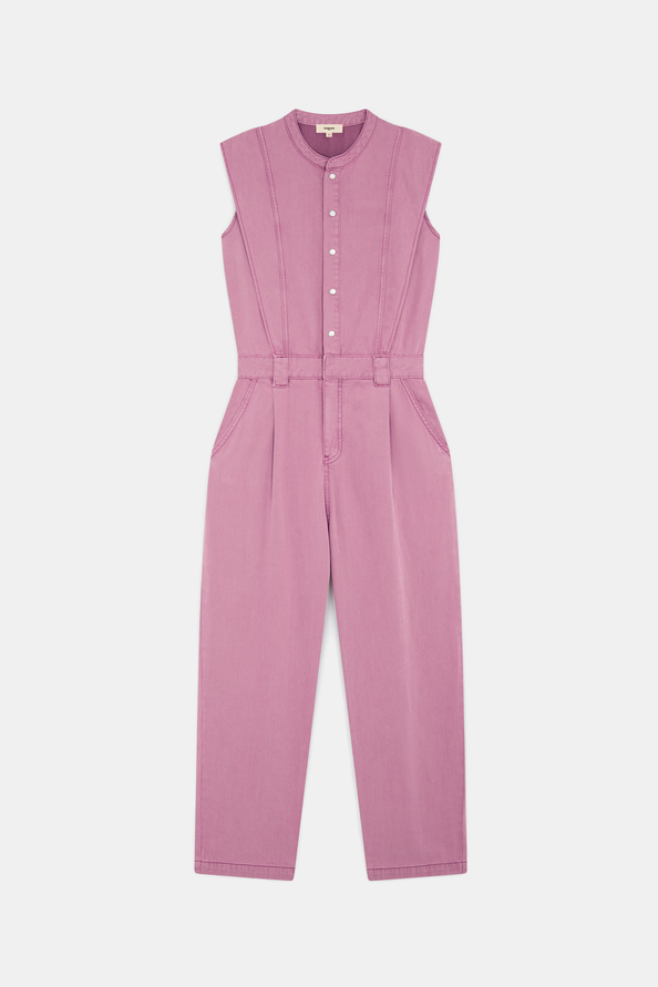 Tia Pink denim jumpsuit