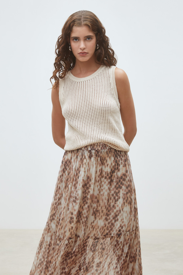 Parikia Openwork knit top