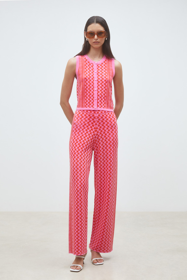 Gablesi Sleeveless jacquard cardigan
