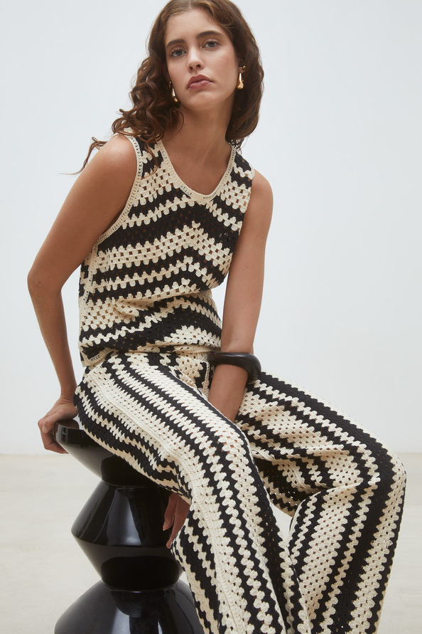 Jequel Wide-leg trousers with fancy stripes