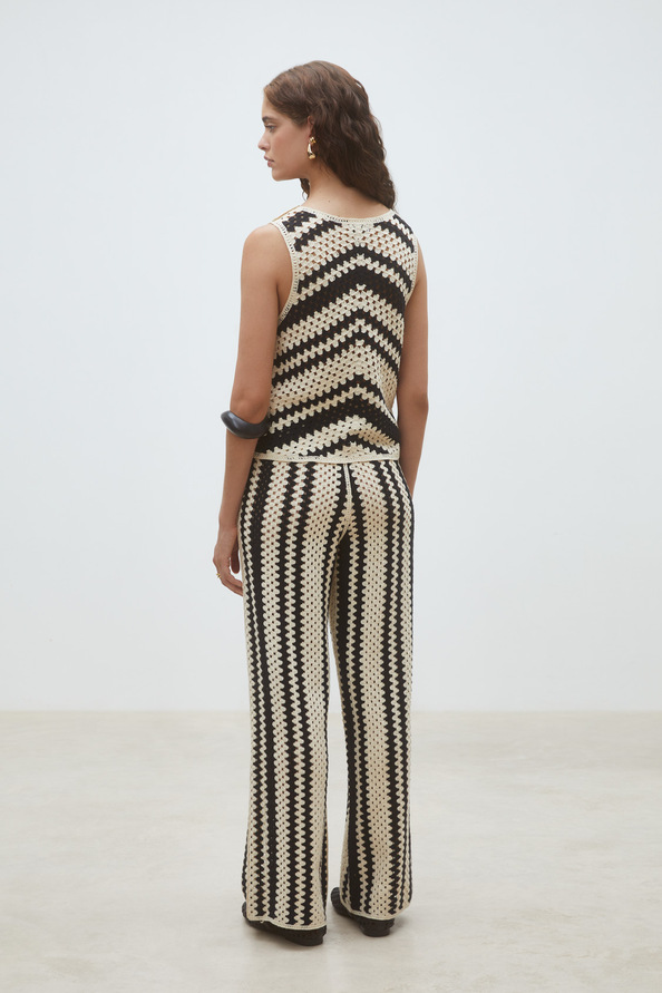 Jequel Wide-leg trousers with fancy stripes