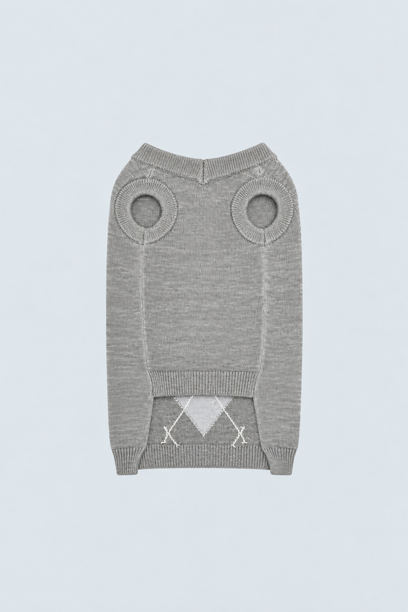 ALFIE Mottled grey dog jumper