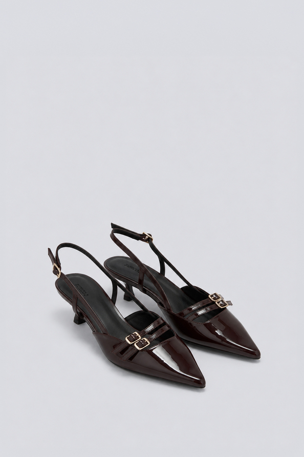 HIVY Plum kitten heel pumps