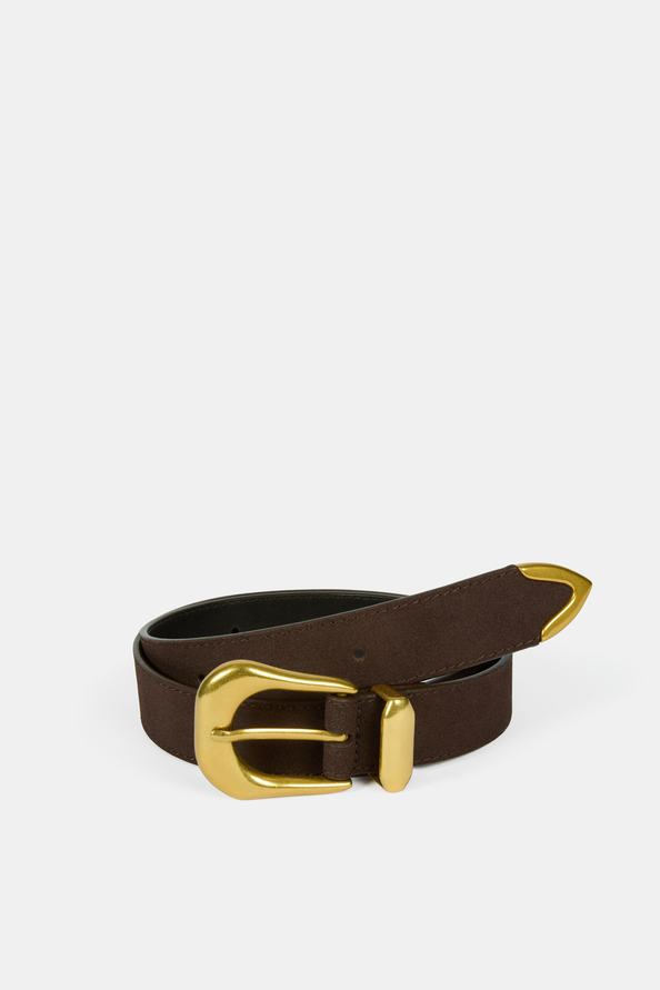 AILA Chocolate leather belt