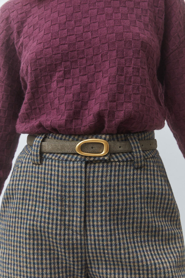 ASTA Khaki leather belt