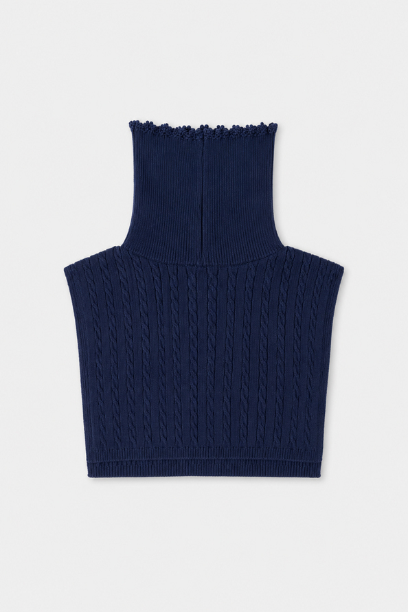AZRAL Midnight blue knit dickey scarf