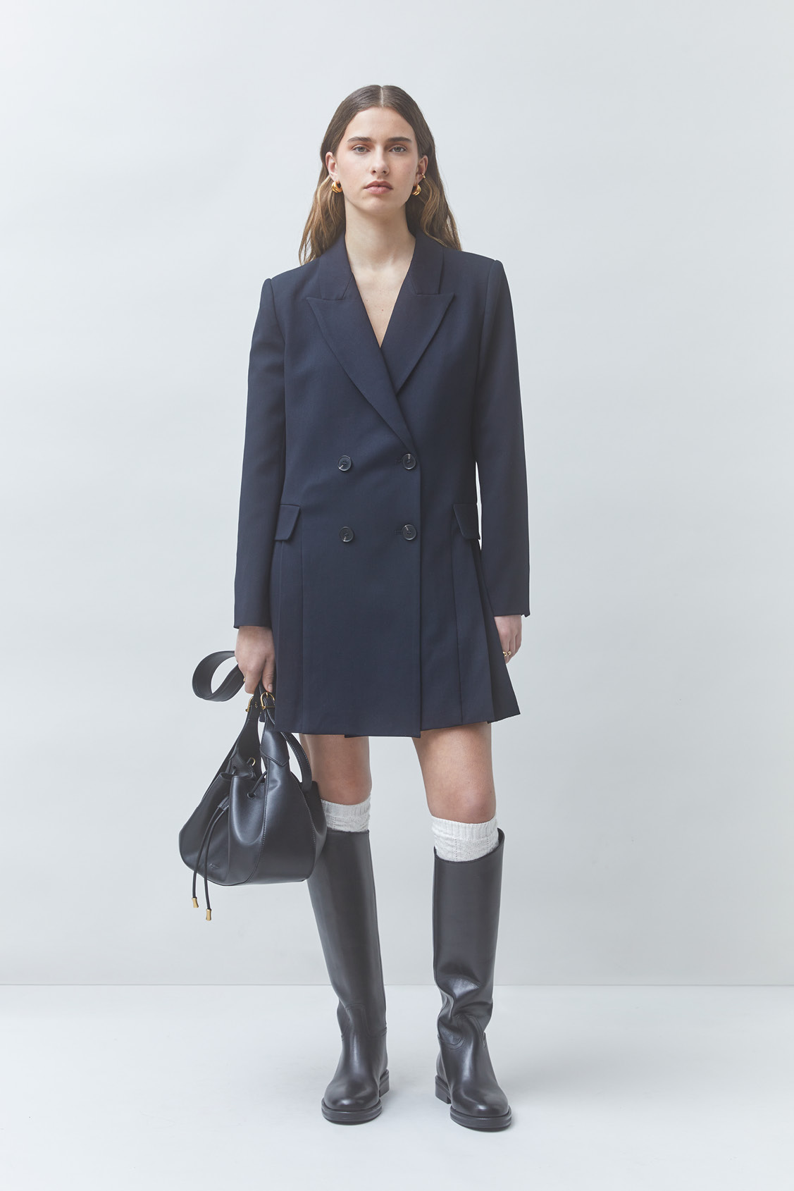 CASSIS Short blazer dress DEEP BLUE
