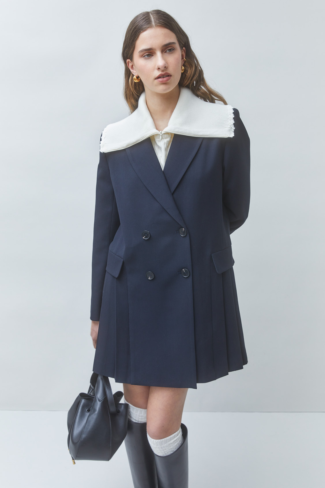 CASSIS Short blazer dress DEEP BLUE