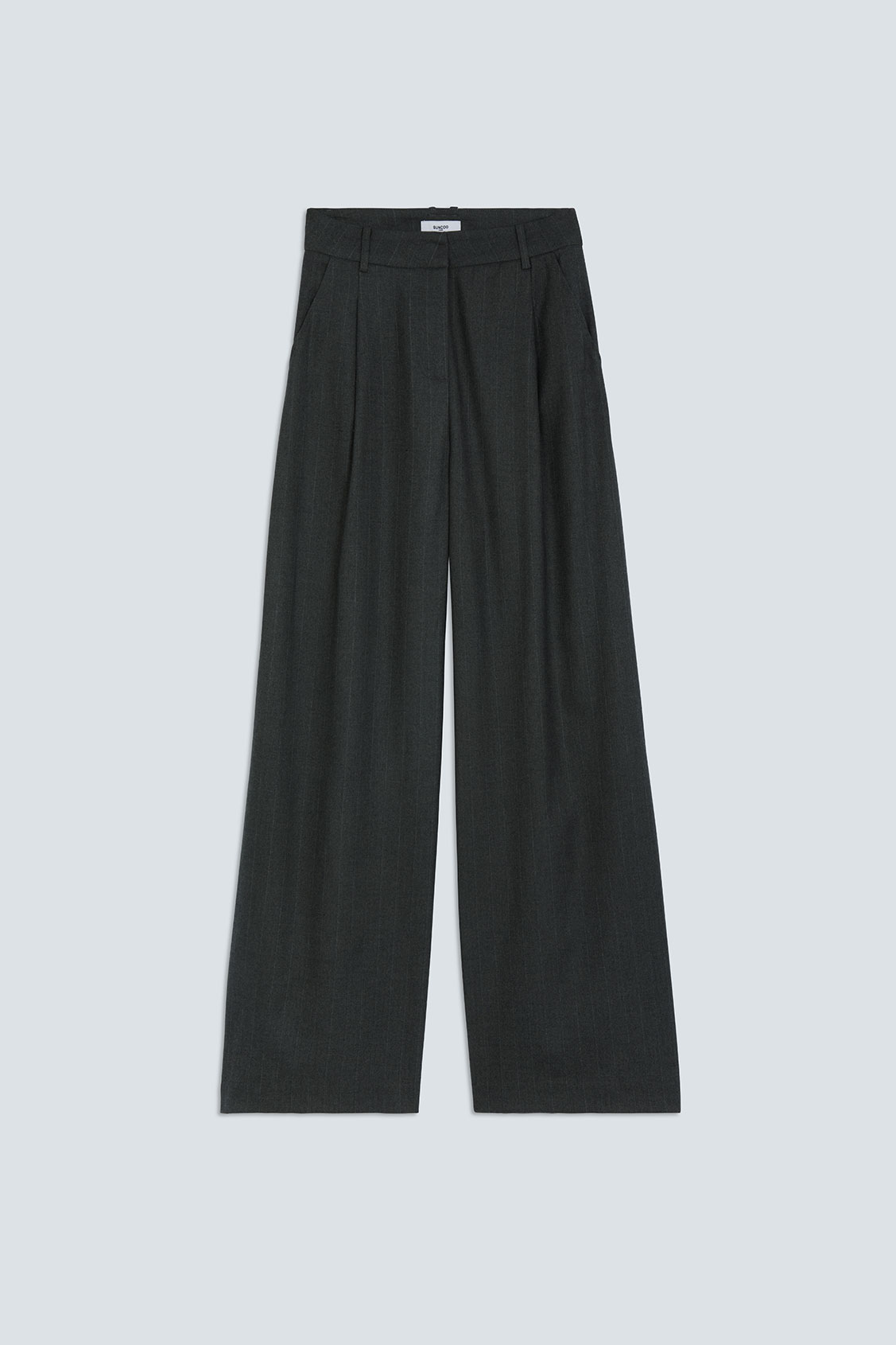 JAYCE Striped darted pants Carbon