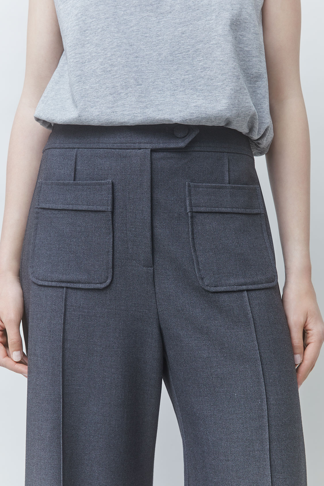 JERRY Carbon wide-leg pants Carbon