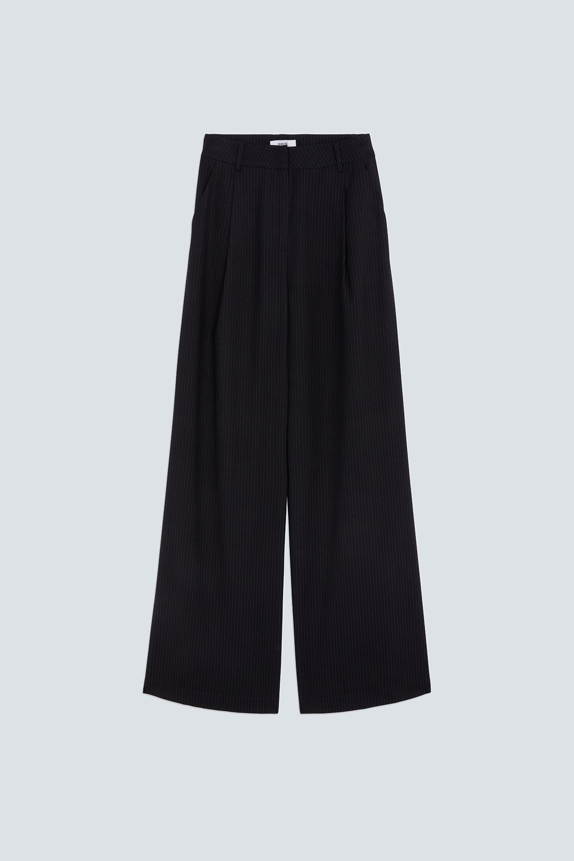 JELLY Wide-leg checked pants DEEP BLUE