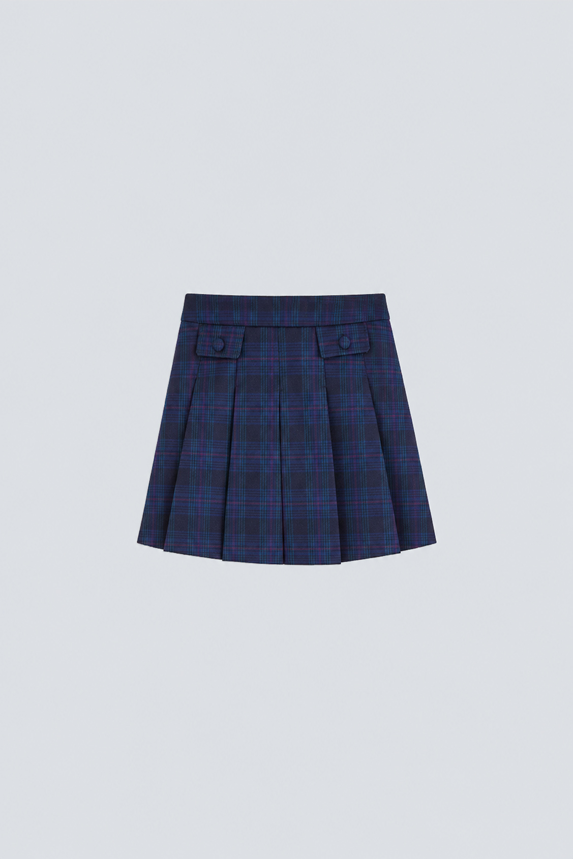 FAMOUS Short checked skirt DEEP BLUE