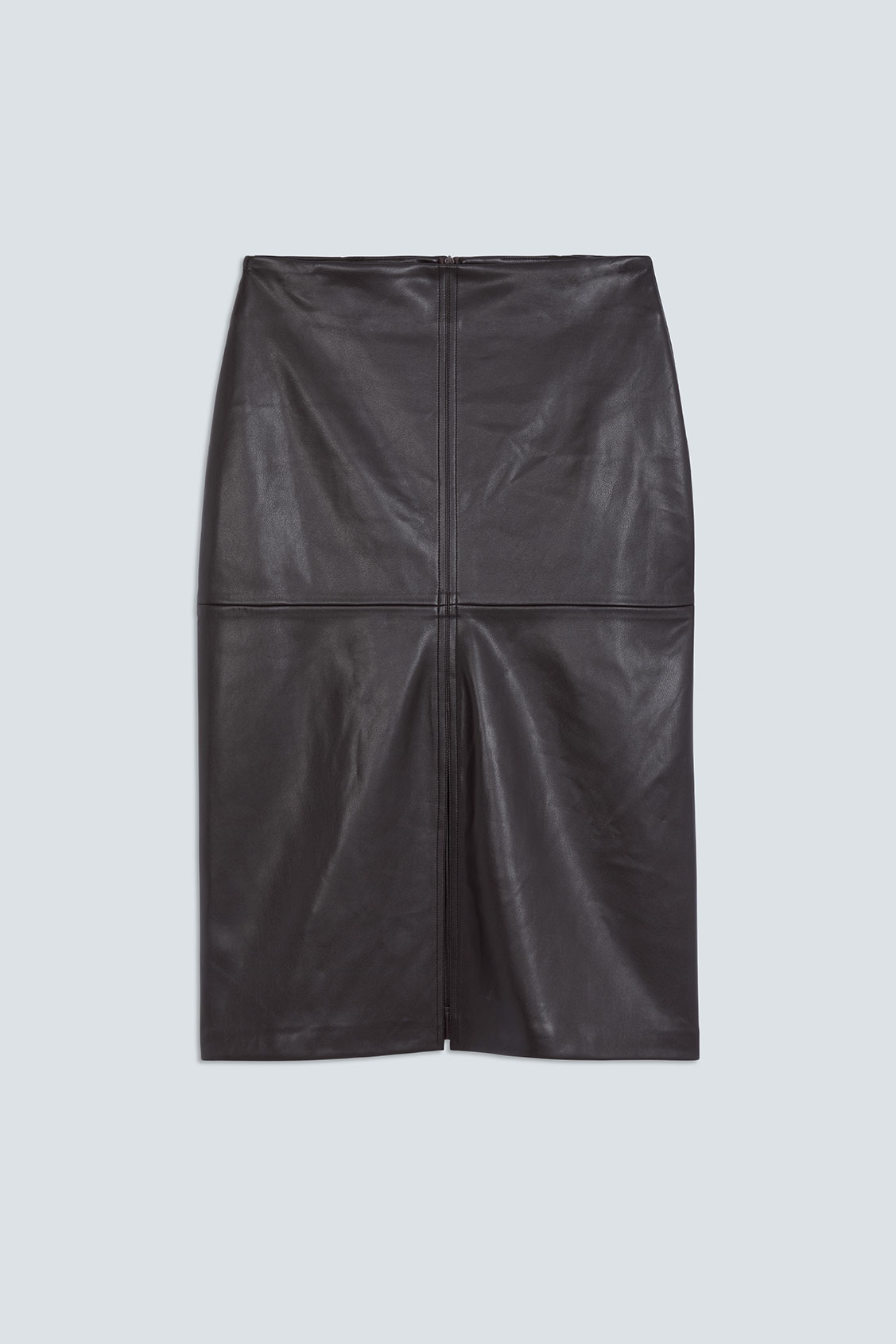 FOREVER Faux leather midi skirt Plum