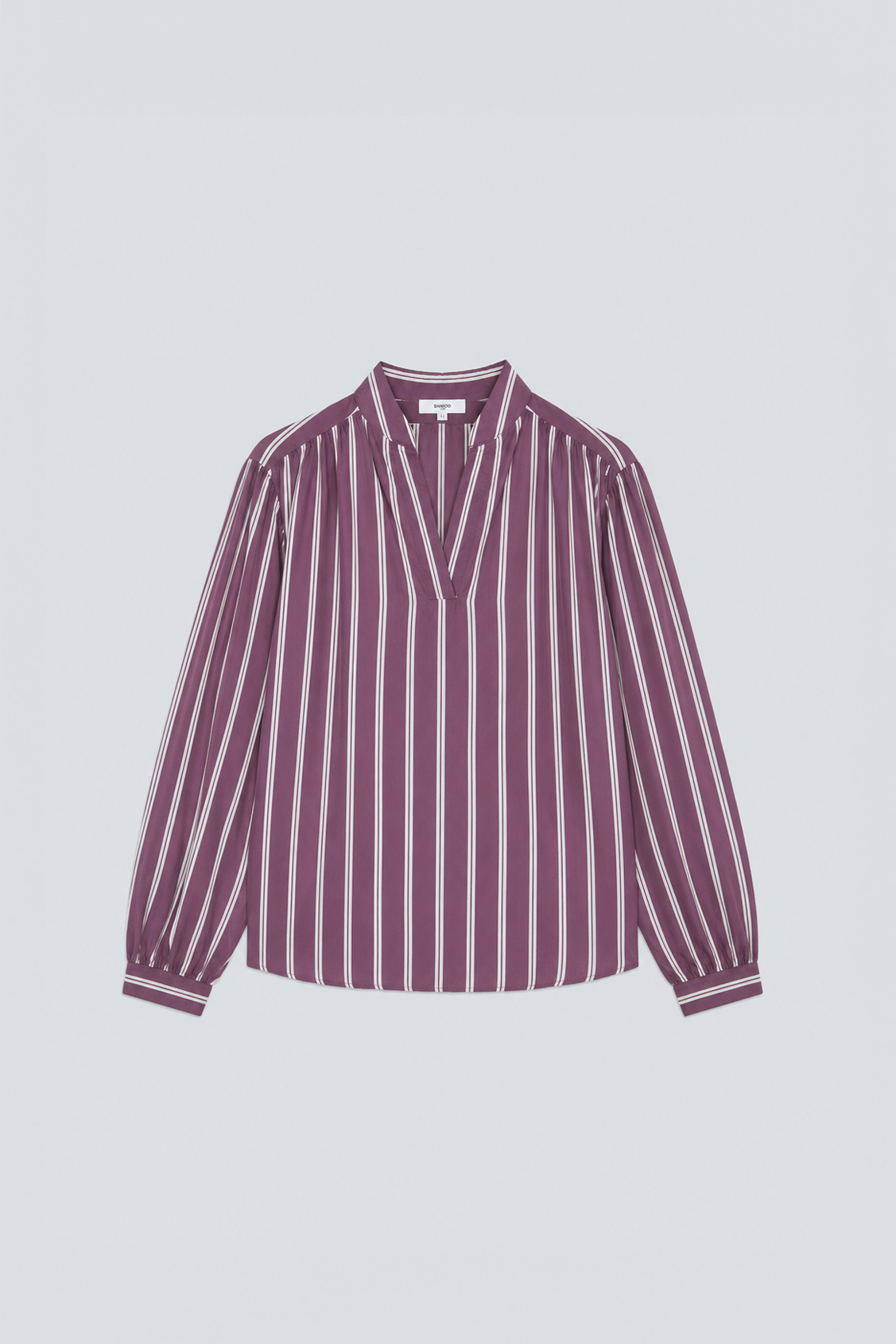 LORENS Oversized striped blouse Plum