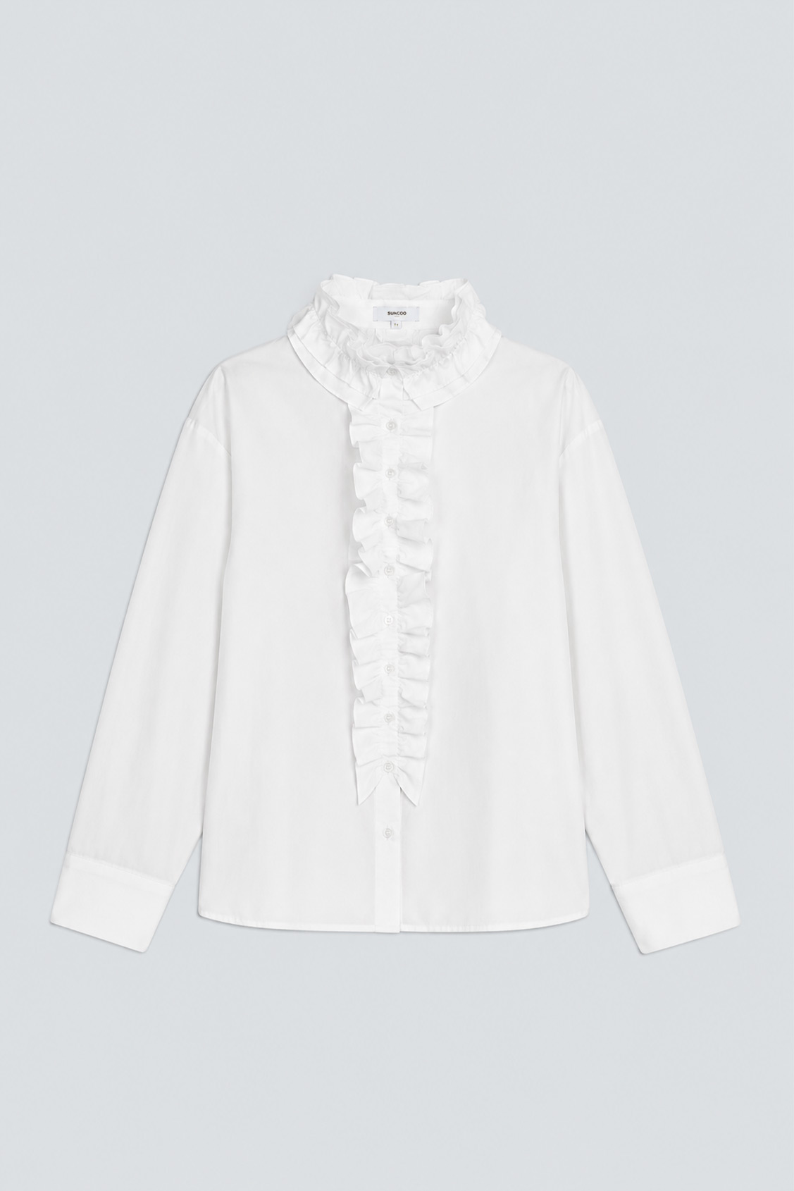LUCIE Shirt with a Victorian collar OFF-WHITE