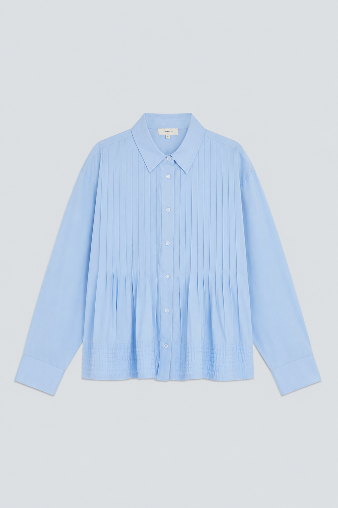 LOELI Pleated shirt SKY BLUE