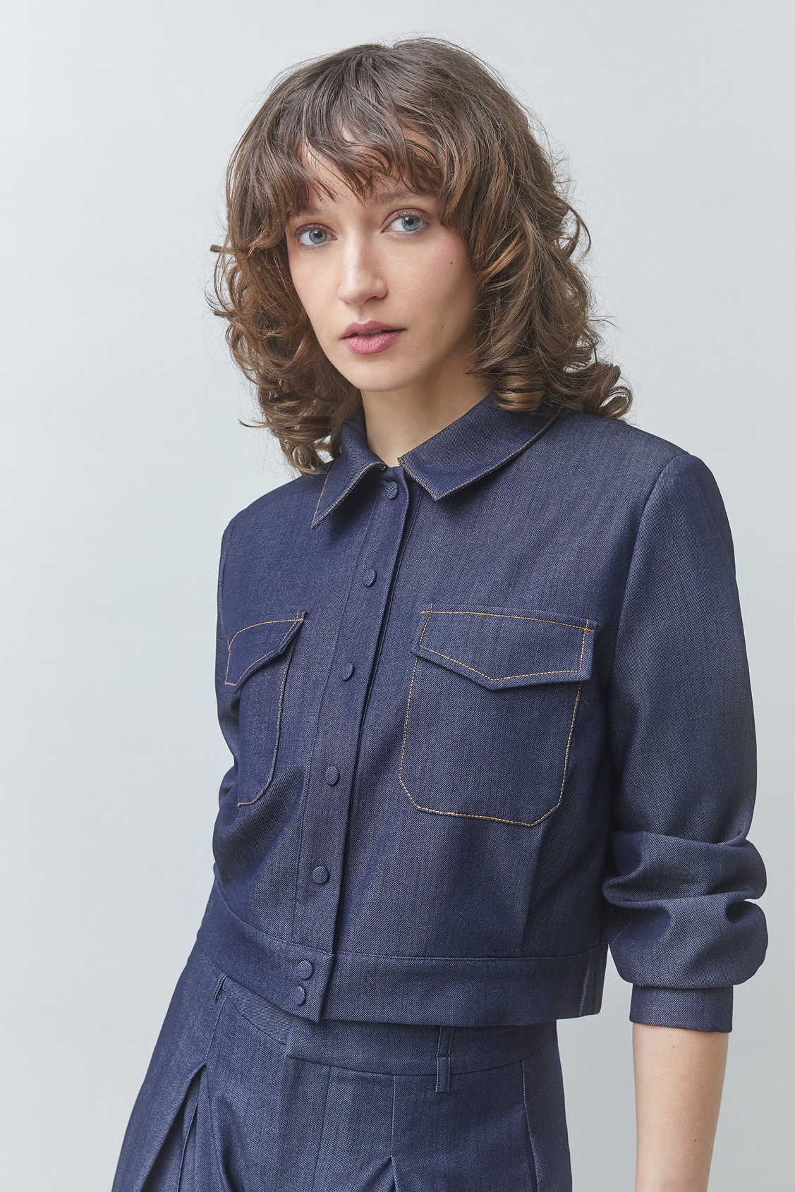 LULLABY Short denim jacket ARMY