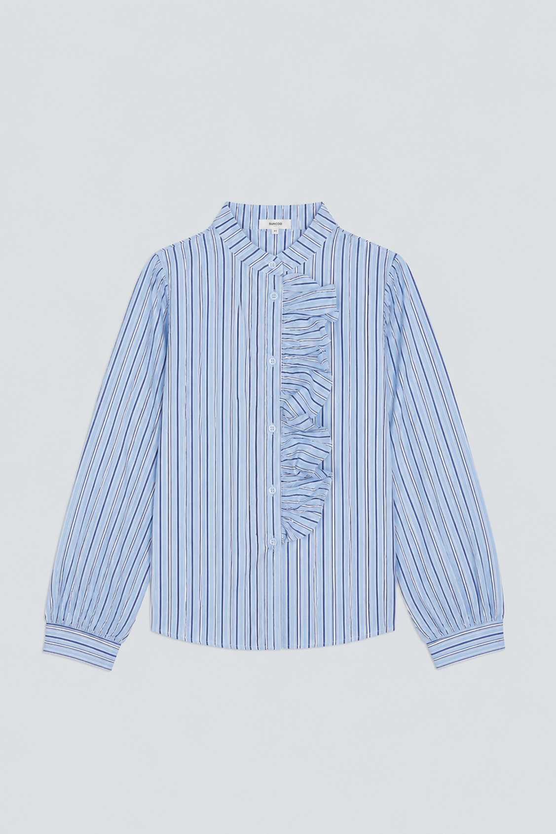 LOLLI Flowy striped shirt BLUE