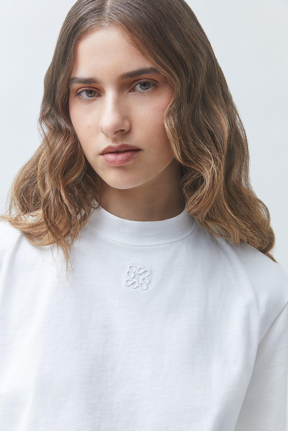 MIST Plain tee-shirt with the embroidered logo OFF-WHITE