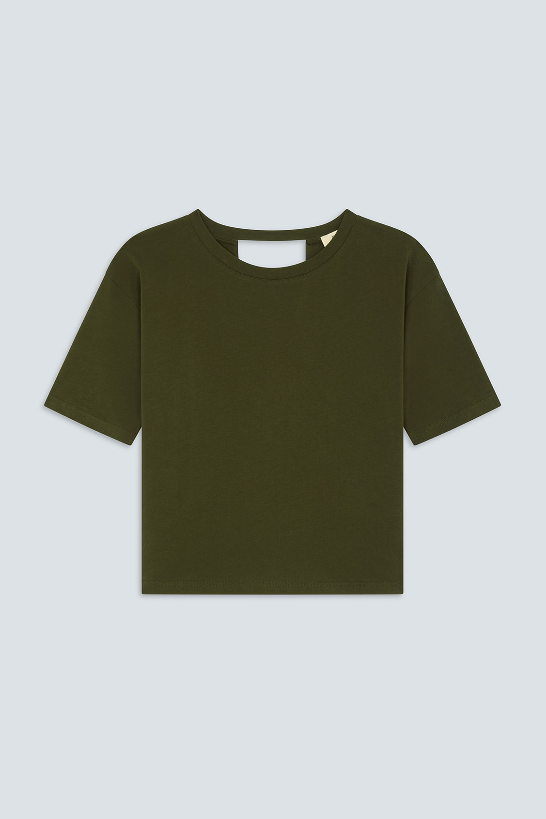 MARTI Plain khaki tee-shirt with the open back Khaki