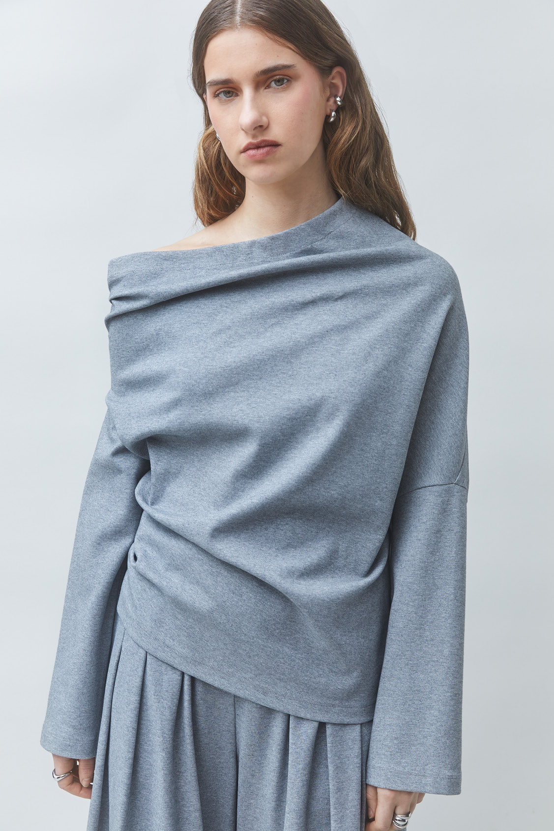 SISTA Oversized fleece jumper Heather grey
