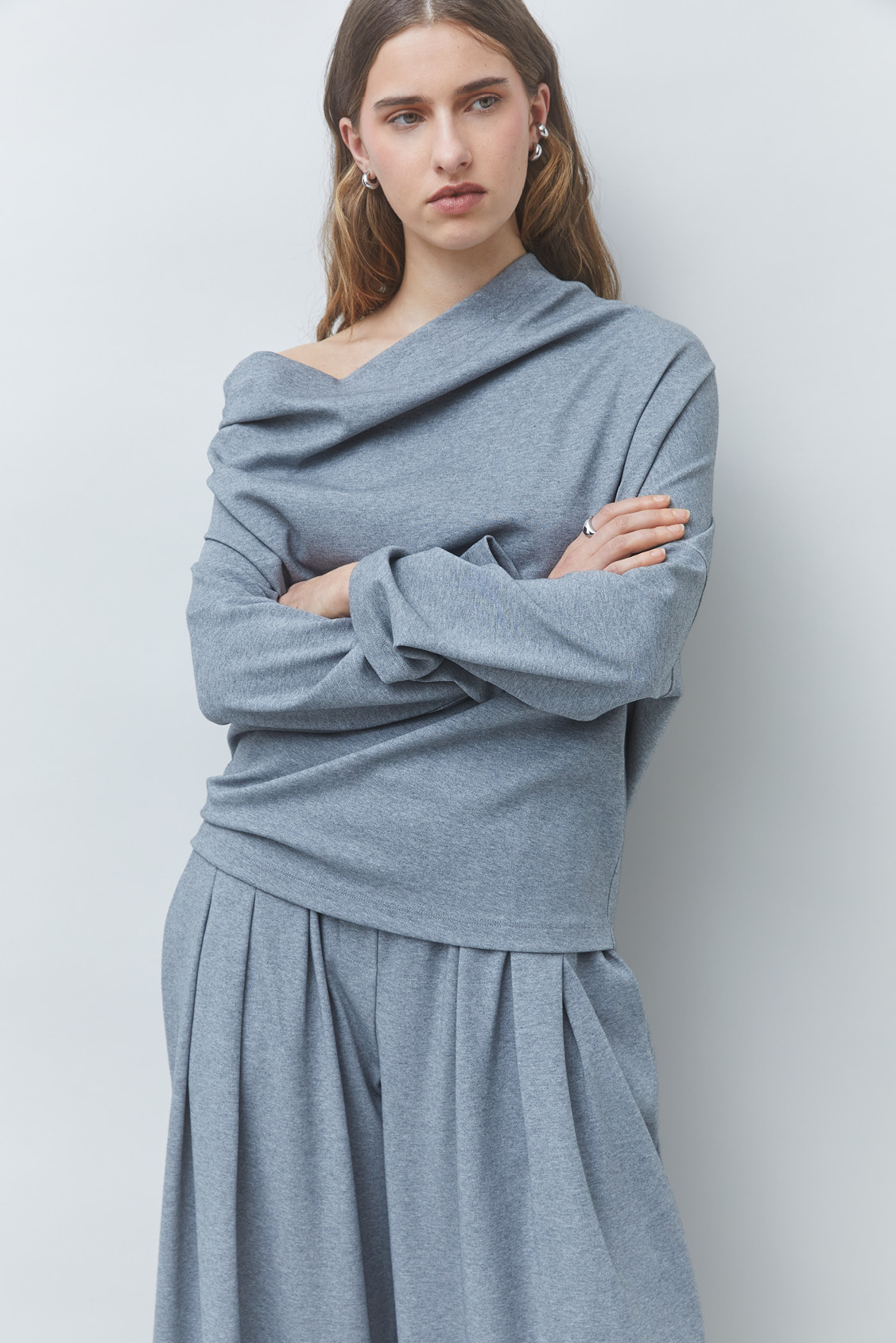 SISTA Oversized fleece jumper Heather grey