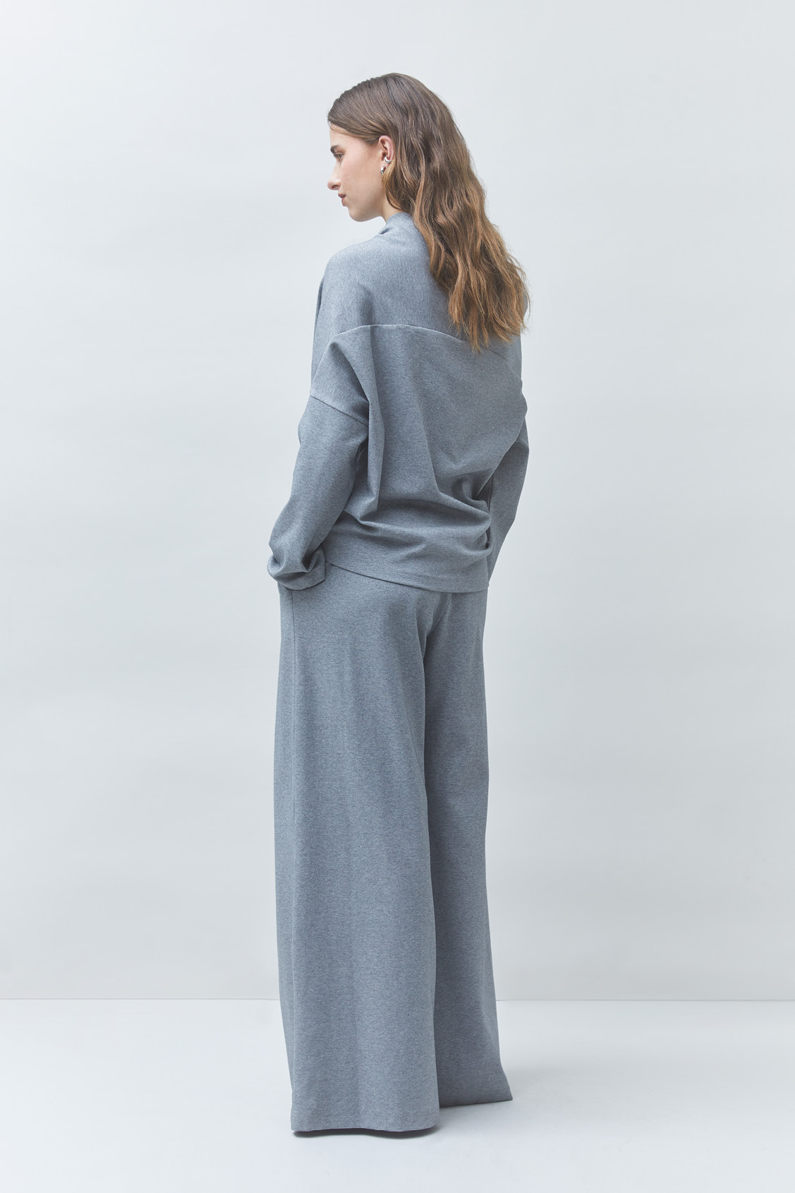 SISTA Oversized fleece jumper Heather grey