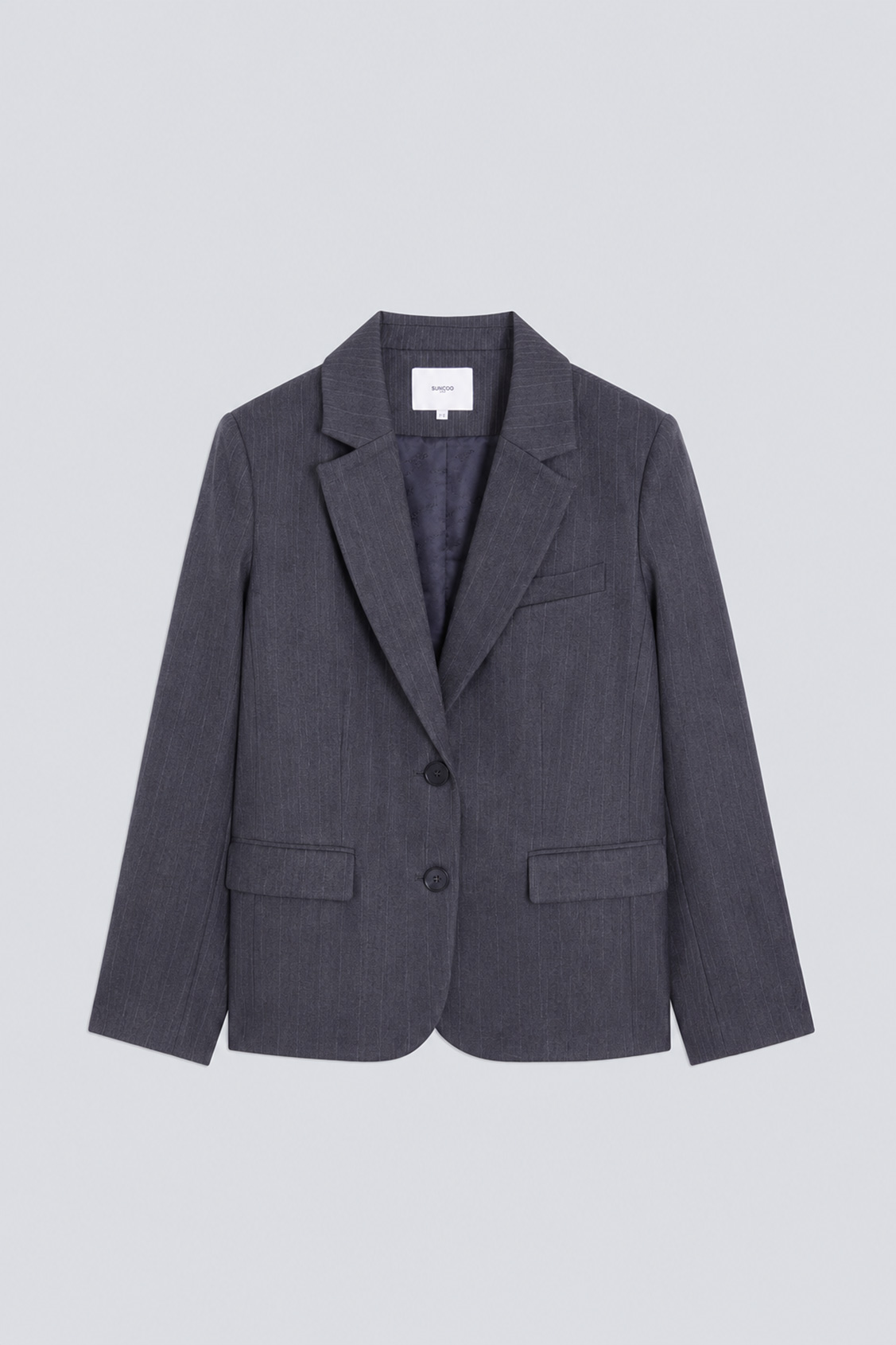 DWEN Striped blazer Carbon