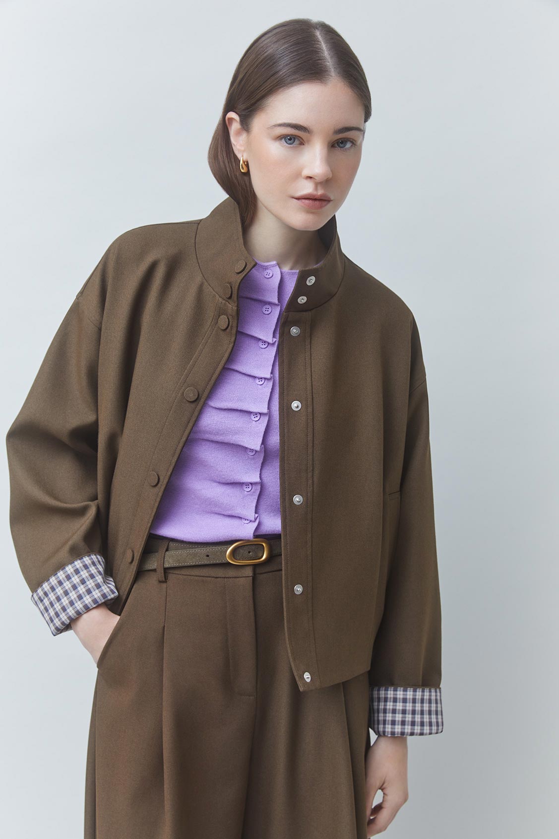 DATING Choco short jacket Chocolate