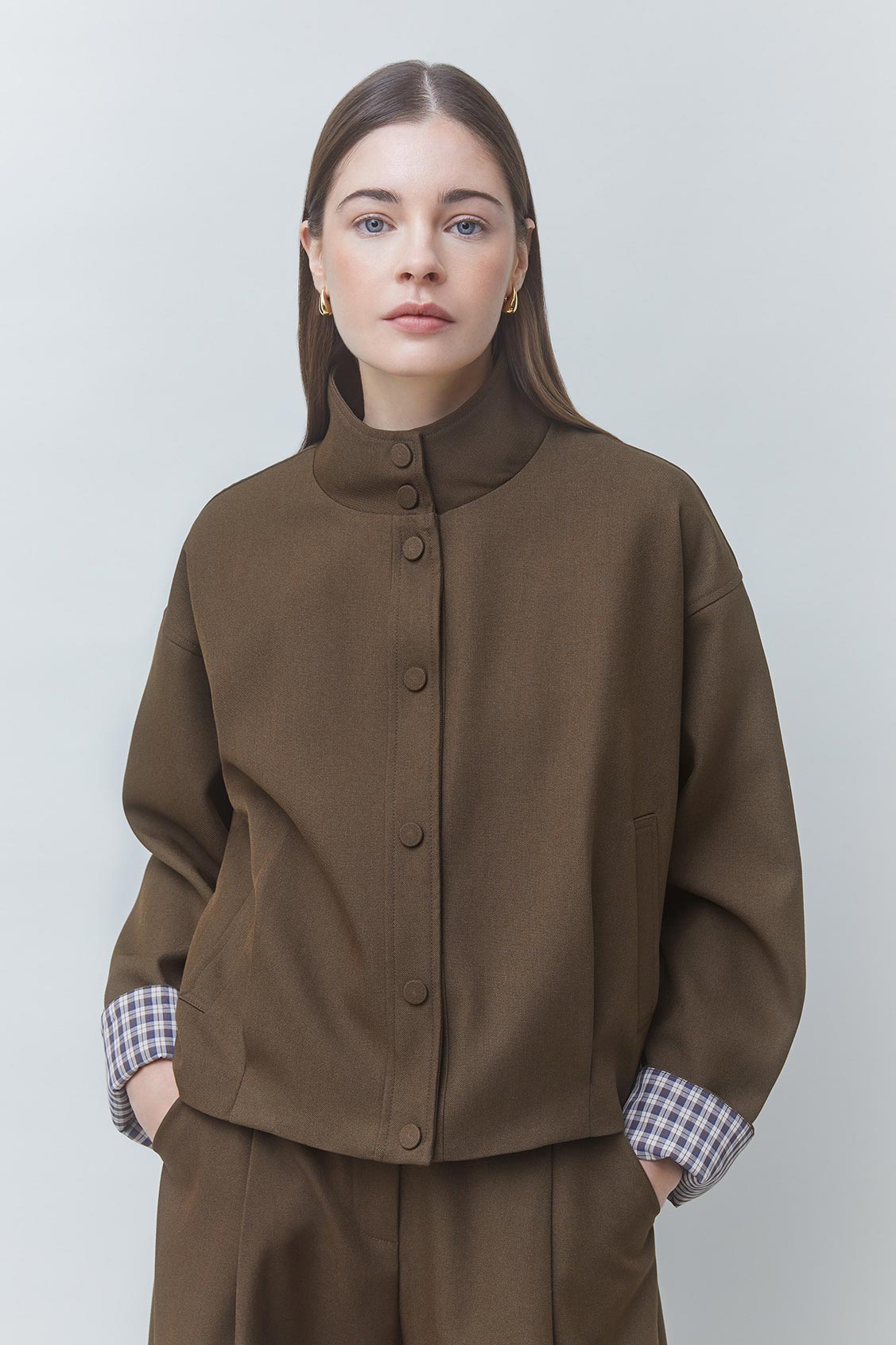 DATING Choco short jacket Chocolate