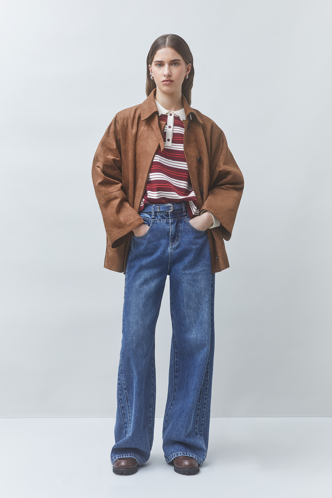 DIDO Faux suede coat TABACCO