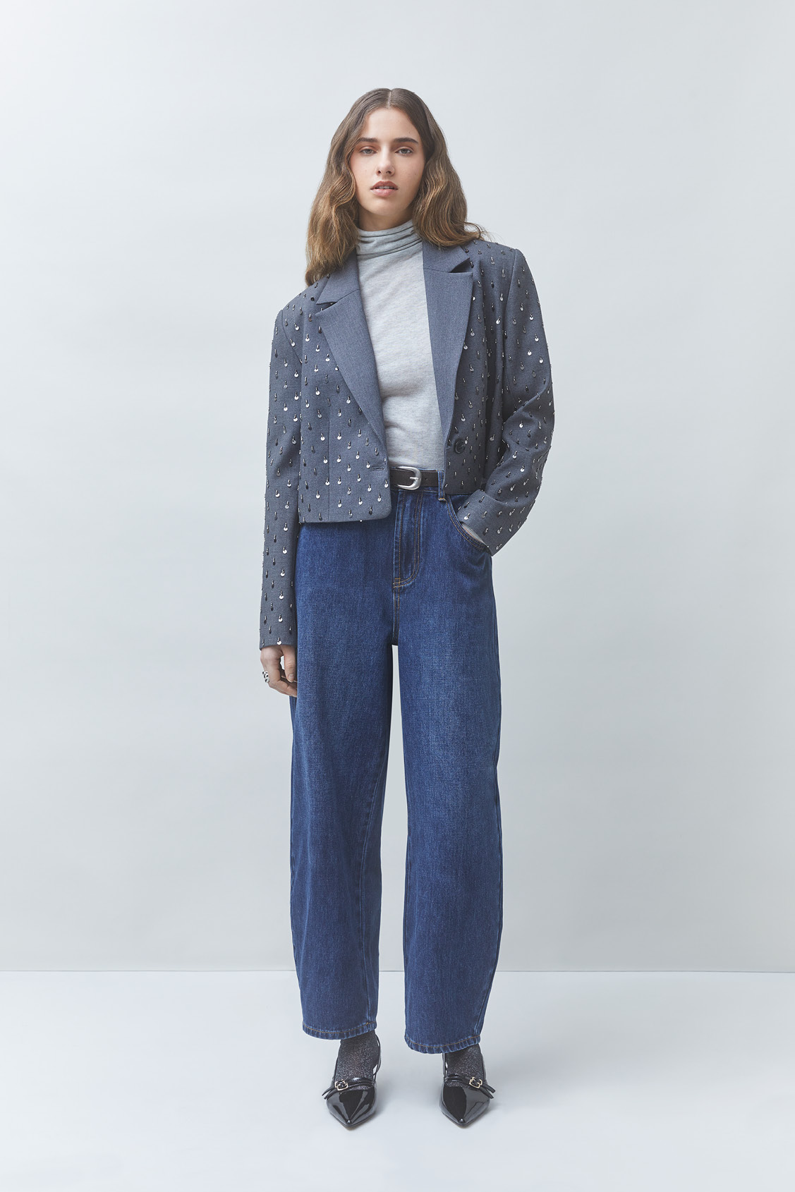 DIAMOND Fancy short jacket GRIS