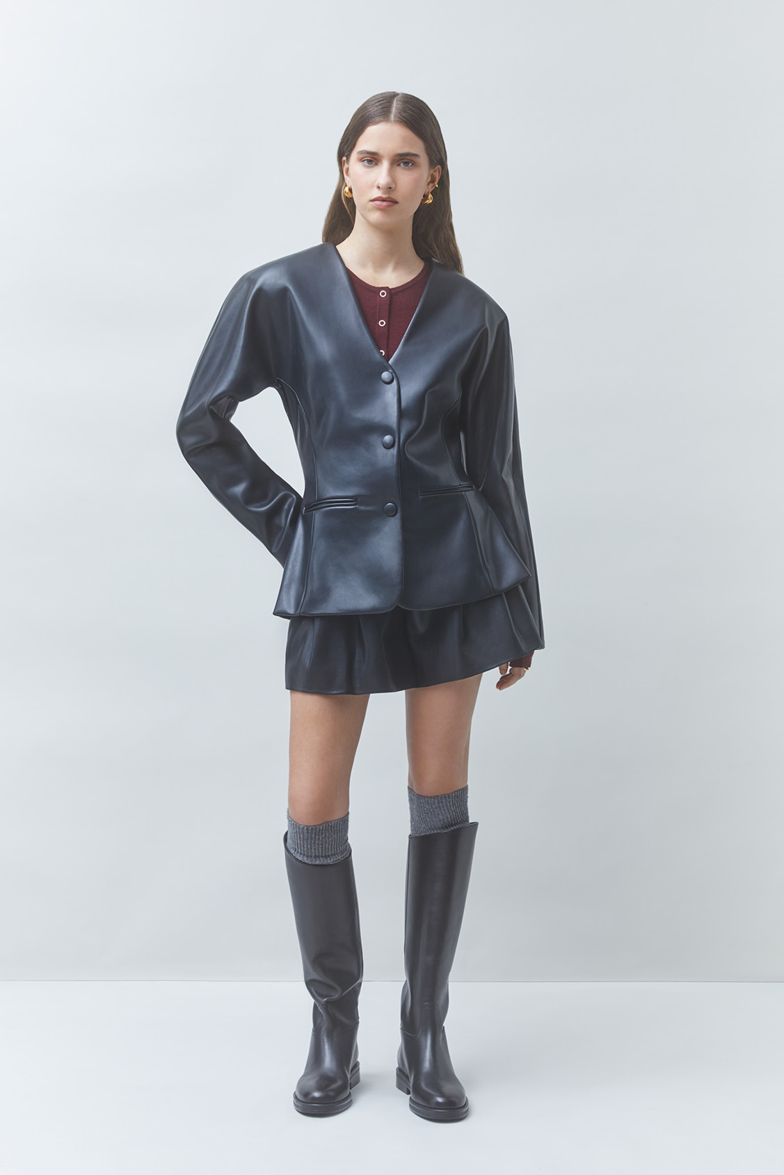 DREAM Black faux leather jacket BLACK