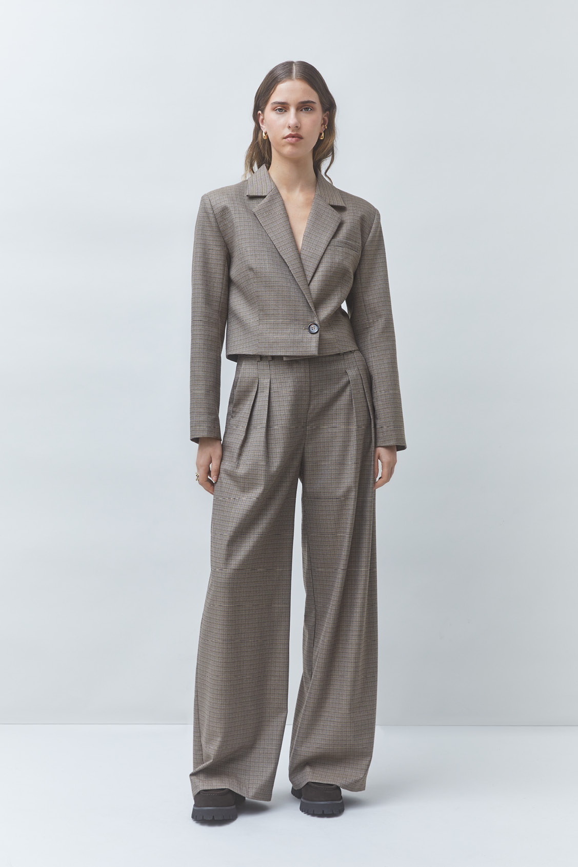 DUDE Blazer short wrap dress TAUPE