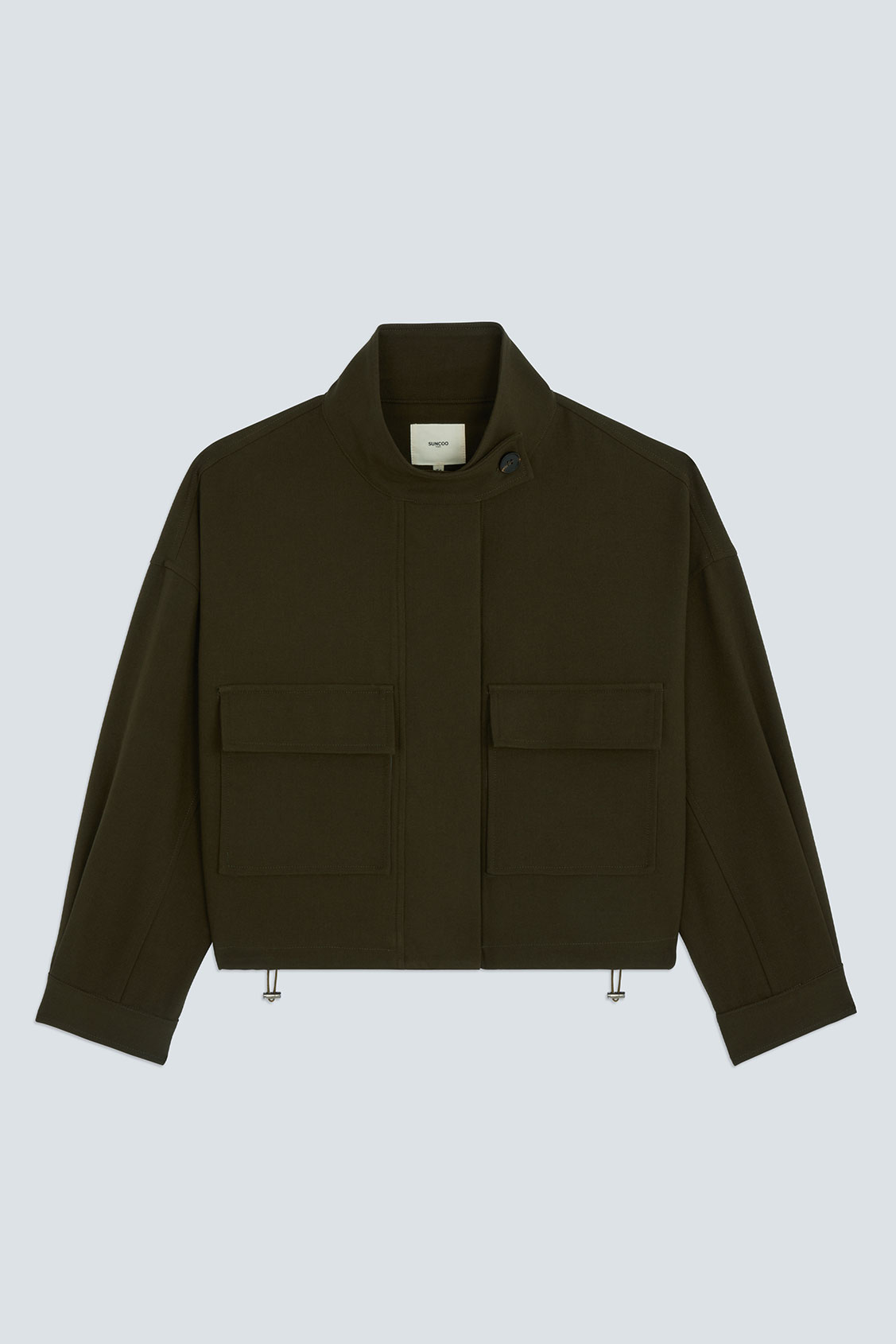 DONA Short jacket with the pockets Khaki