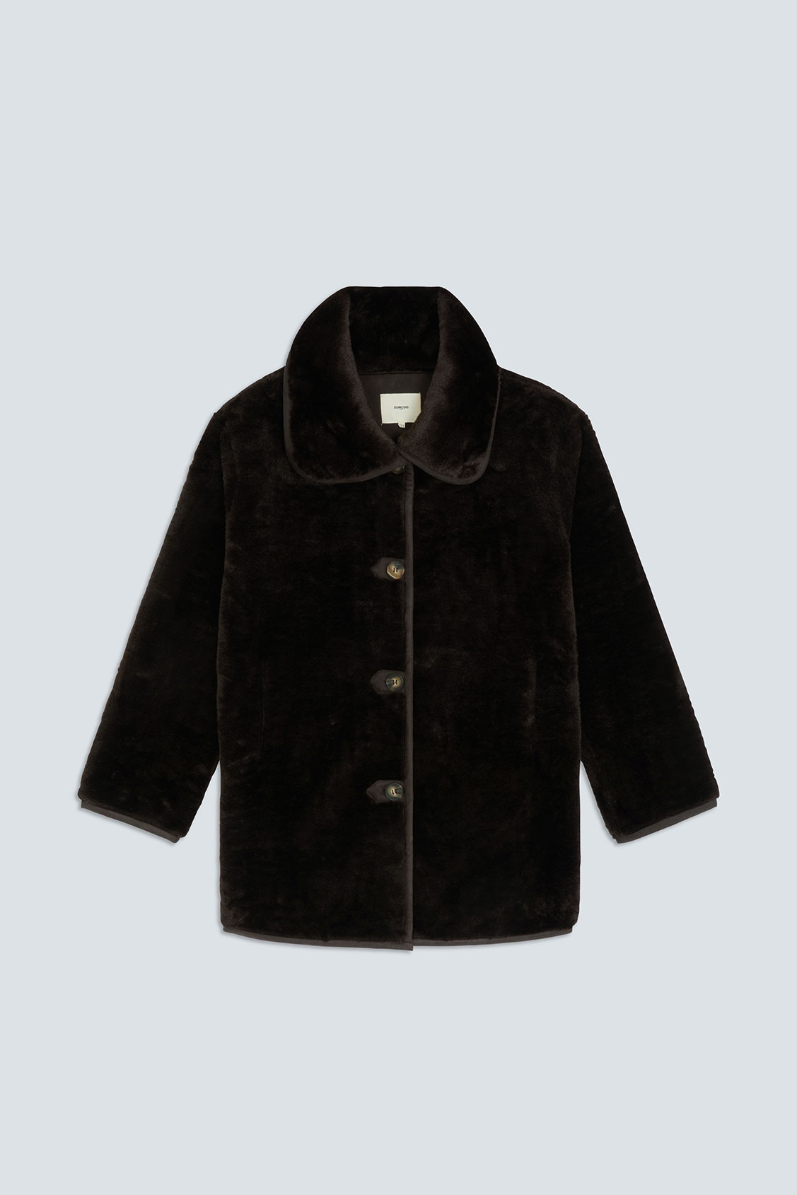 EASTER Choco faux fur coat Chocolate