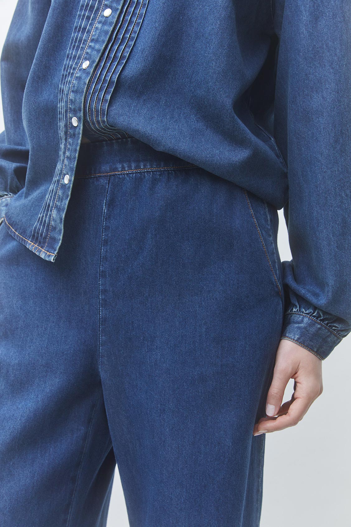 ROOK Fluid wide jeans BLUE JEANS
