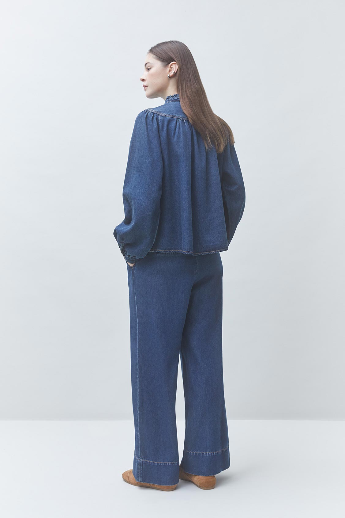 ROOK Fluid wide jeans BLUE JEANS