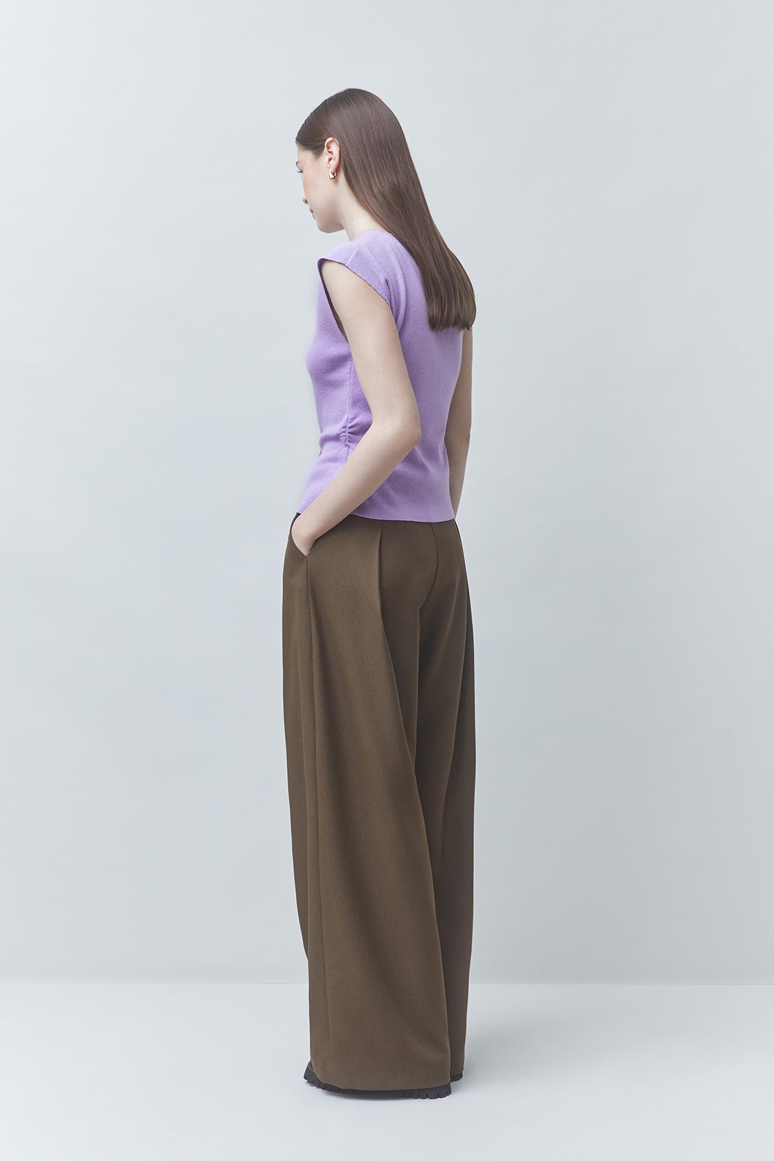 PAGNI Purple thin sleeveless button jumper Purple