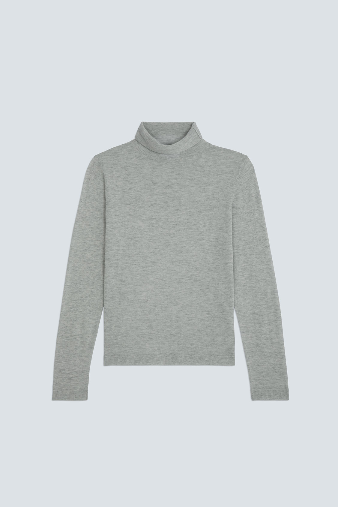 PHEA Mottled grey thin high-neck jumper Heather grey