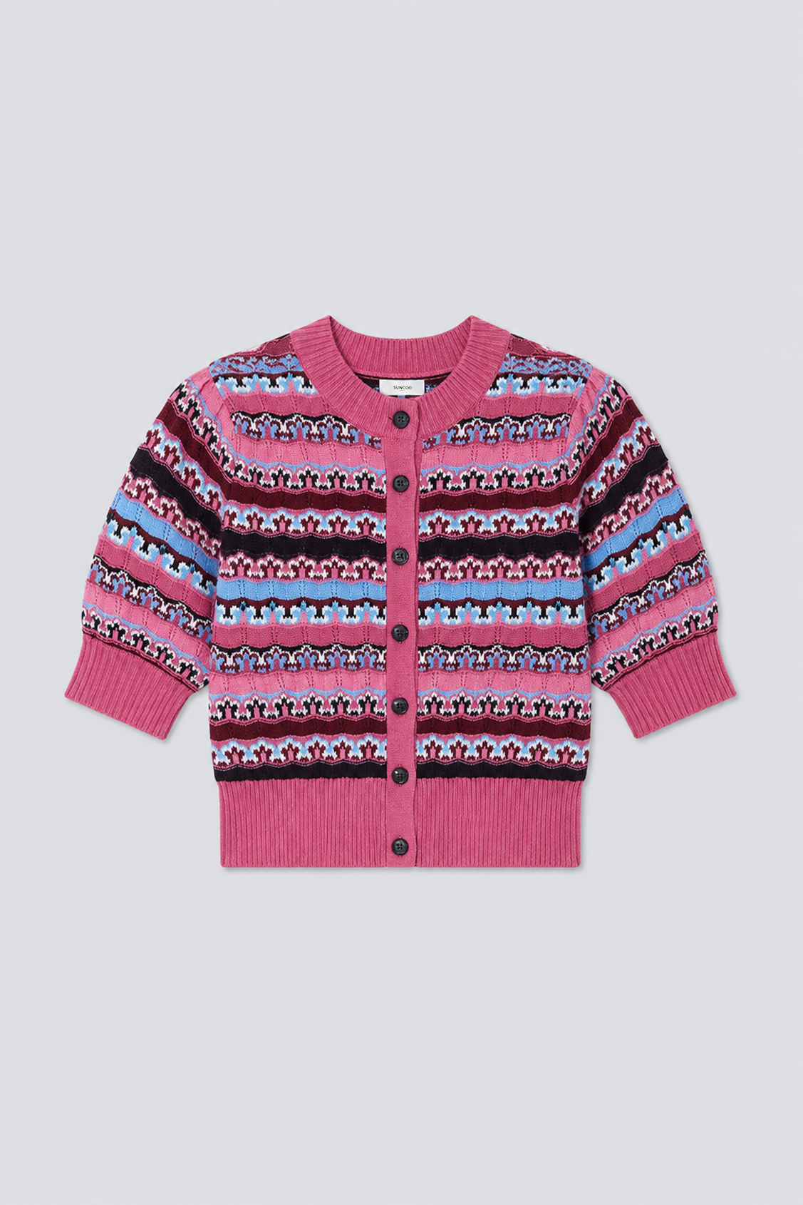 GEMONI Fancy striped cardigan PINK