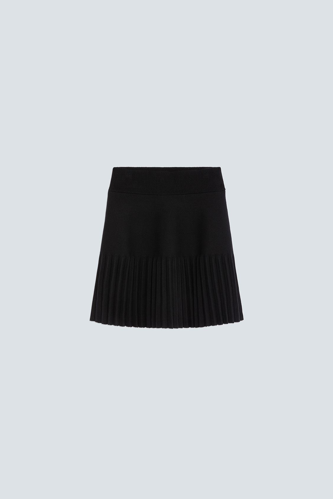 FALDA Short pleated skirt BLACK