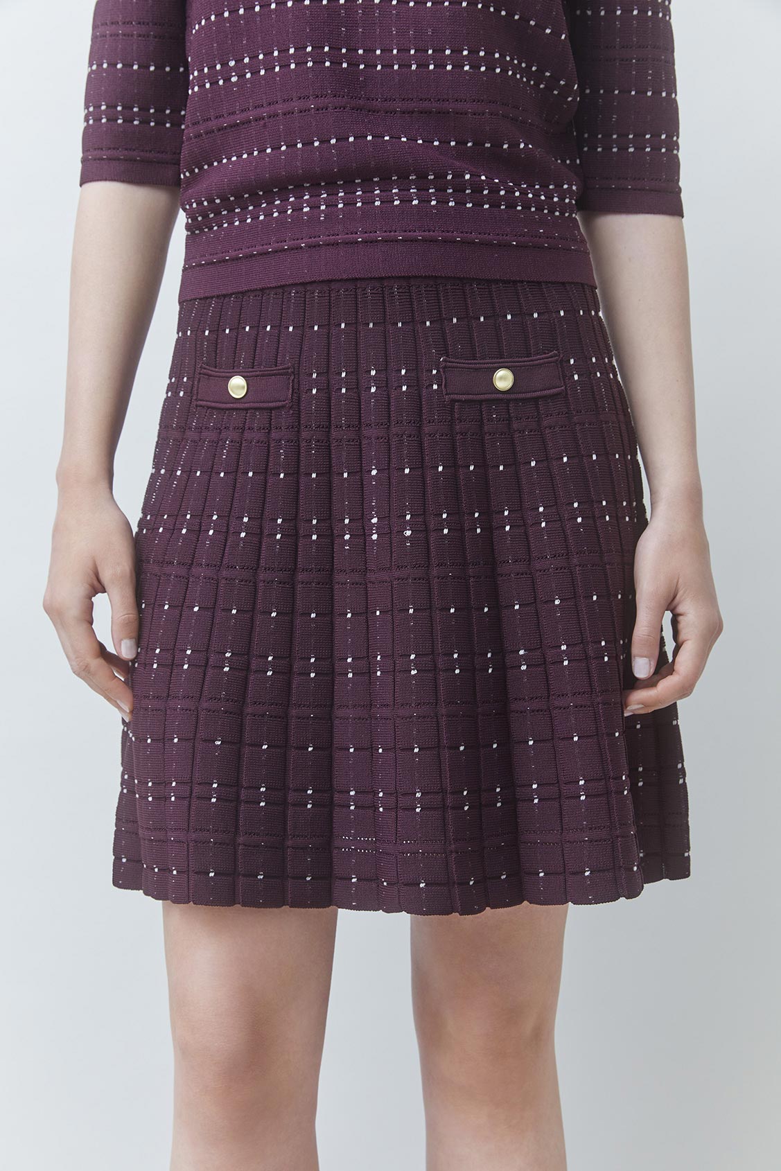 FRADELA Fancy short skirt Plum