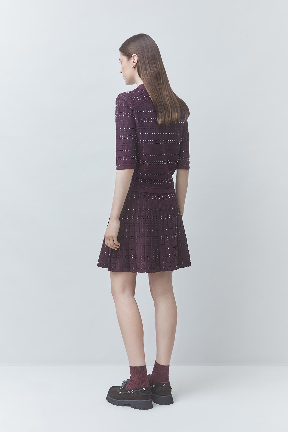 FRADELA Fancy short skirt Plum
