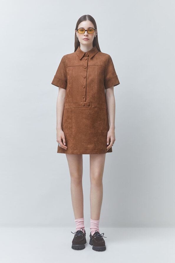 CITY Short faux suede dress