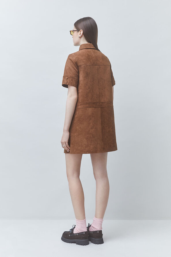 CITY Short faux suede dress