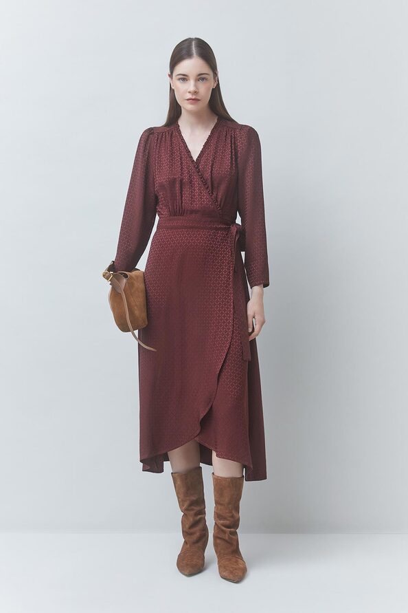 CIPRI Satin wrap dress