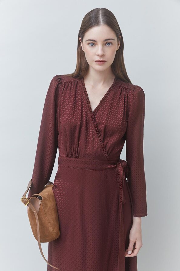 CIPRI Satin wrap dress