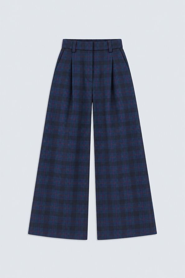 JULY Wool checked pants