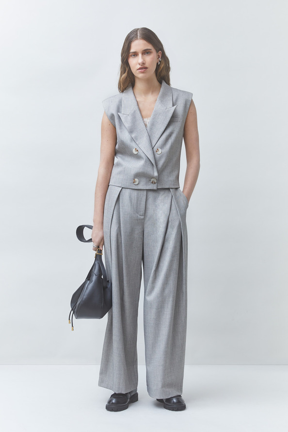 JEEZGC Pleated suit pants